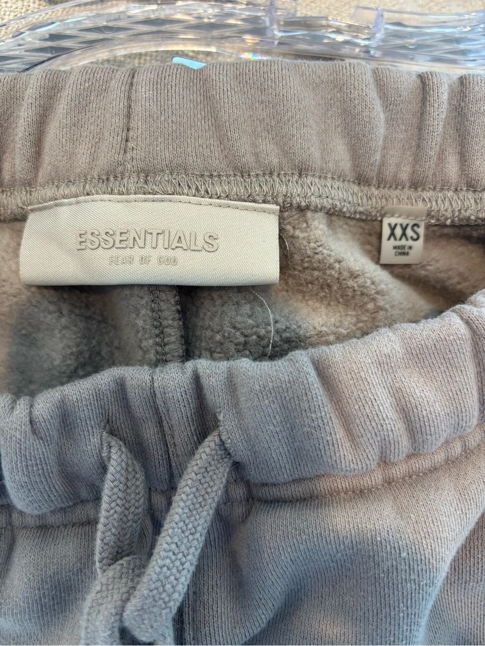 ESSENTIALS Brown Logo Joggers with Elastic Waist - Picture 5 of 6